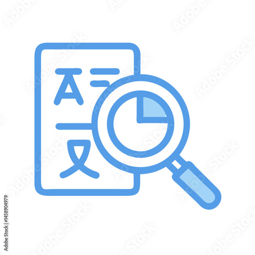 Language Search Icon Representing Language Translation and Multilingual Lookup
