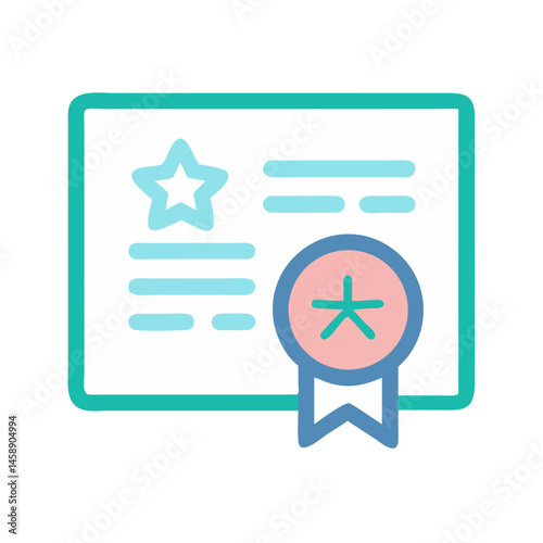 Language Certificate Icon Representing Language Proficiency and Accreditation