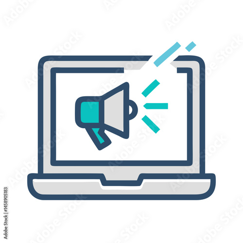 Laptop with Broken Screen Icon Representing Digital Damage or Device Malfunction