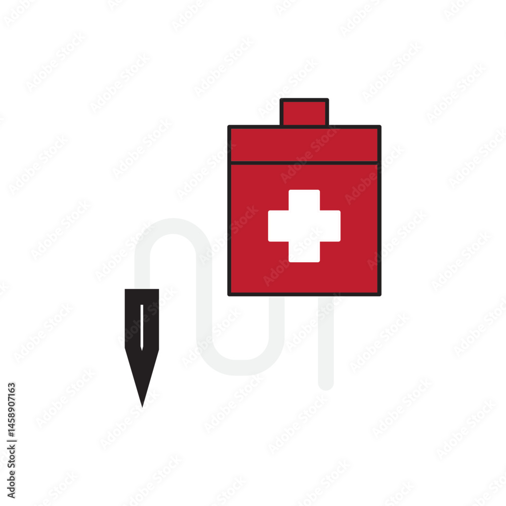 Fototapeta premium first aid kit color icon