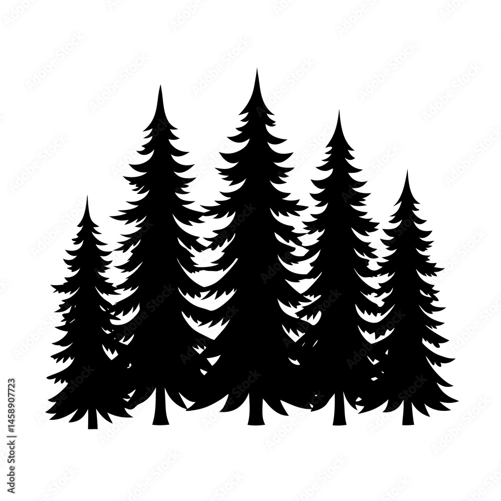 Obraz premium Phoenix Rising Animal Silhouette Vector Illustration on White Background