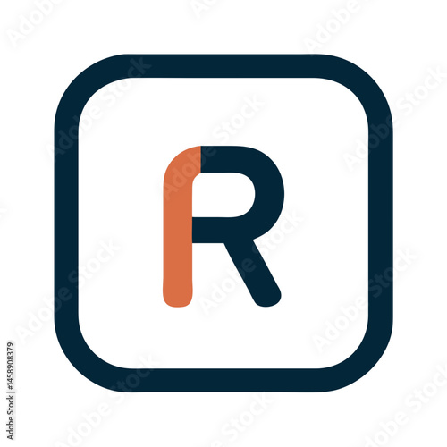 Letter R Icon Representing Grammar or Language Concept