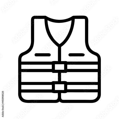 Life Vest Icon Representing Safety Equipment or Personal Floatation Device