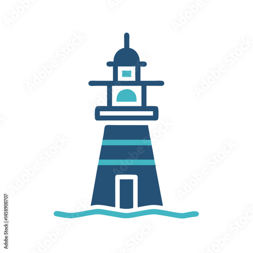 Lighthouse Icon Representing Navigation or Coastal Guidance