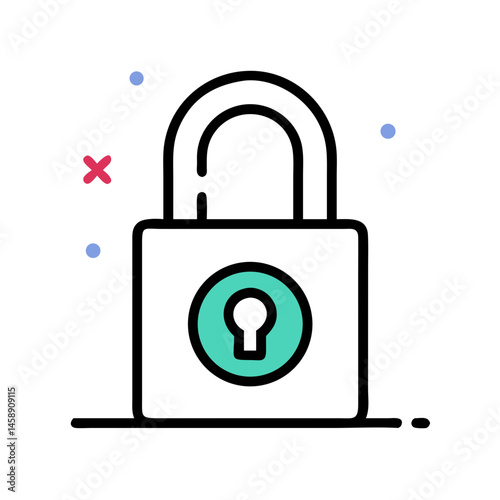 Locked Icon Representing Secured Access or Restricted Entry