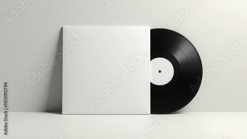 Vinyl Record Cover Mockup – Realistic LP Album Sleeve PSD Template for Music and Branding Design