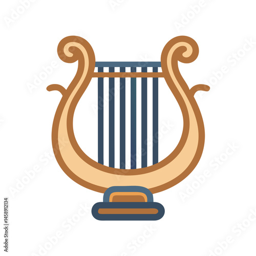 Lyre Icon Representing Music or Ancient String Instrument