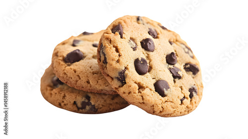 Delicious Cookie Isolated on White Background for Culinary Projects and Designs