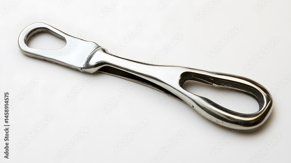 Polished Metal Clasp with Closeup. Polished Metal Clasp with Closeup.