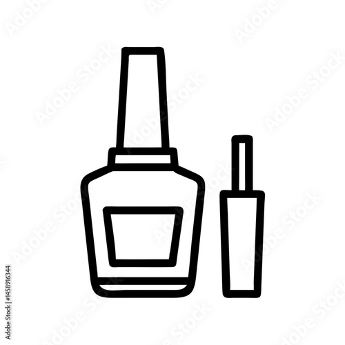 Nail Polish Bottle Icon Representing Beauty Products or Nail Care