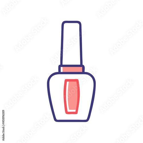 Nail Polish Bottle Icon Representing Beauty Products or Nail Care