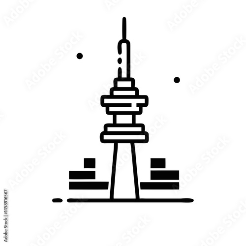 Namsan Seoul Tower Icon Representing Iconic Landmark or Tourist Attraction