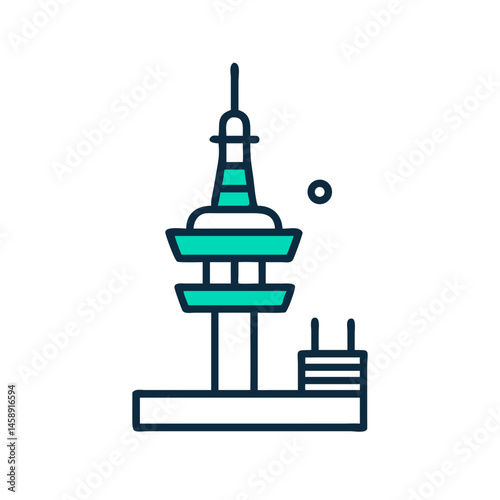 Namsan Seoul Tower Icon Representing Iconic Landmark or Tourist Attraction