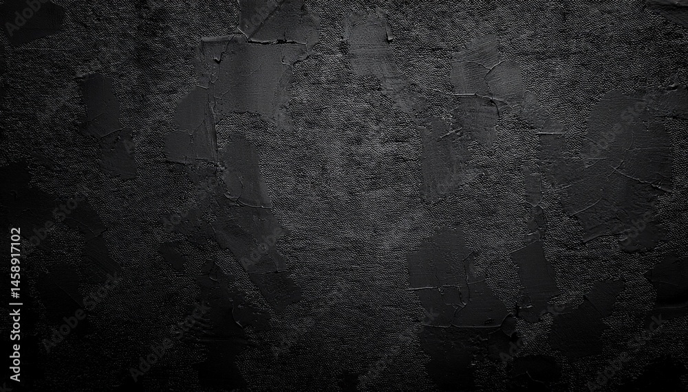 Fototapeta premium black wall background black plastered wall with scratches bumps and dents monochrome photo