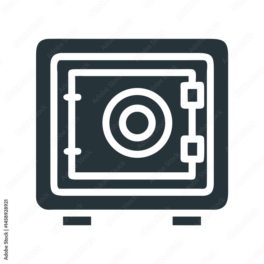 Safe Icon Representing Secure Storage and Protection Safe Icon Representing Secure Storage and Protection