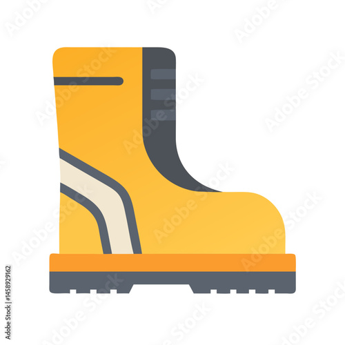 Safety Boot Icon Representing Workwear and Protection