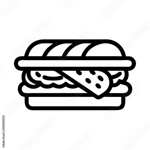 Sandwich Icon Representing Fast Food and Meal Options
