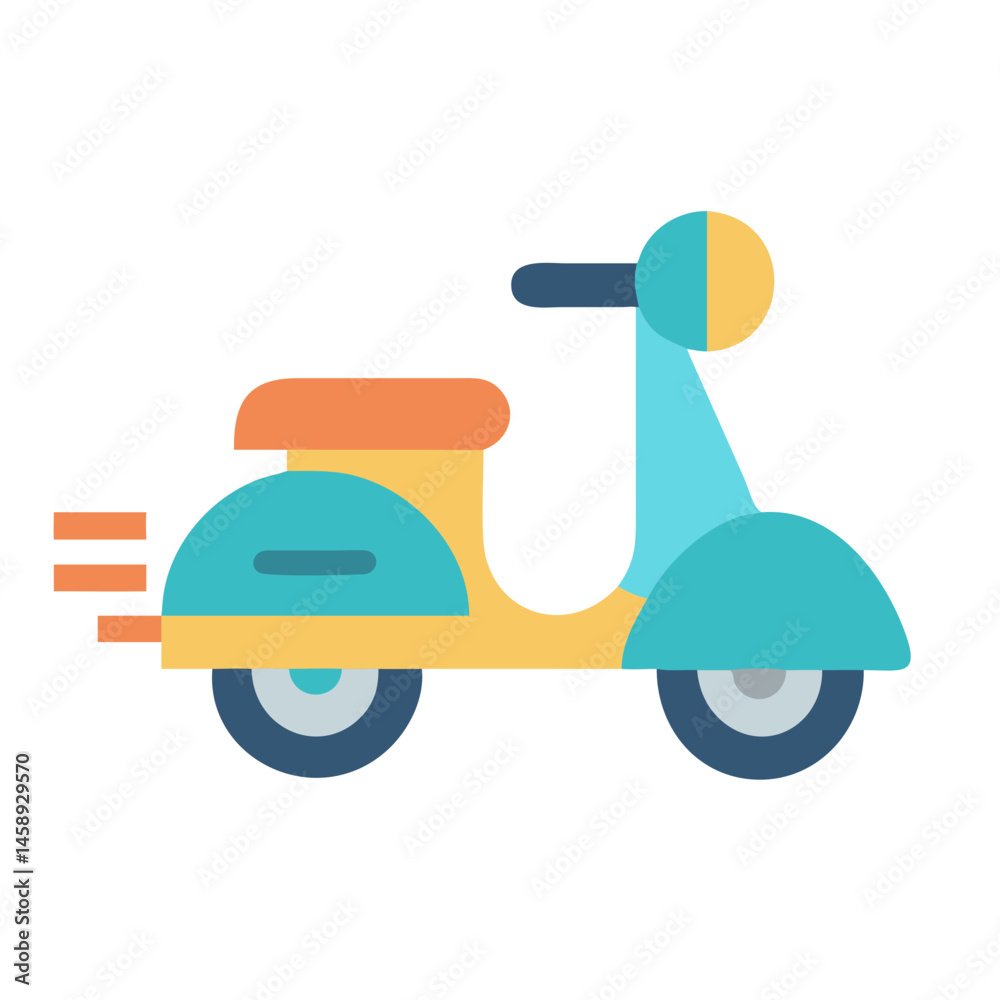 Scooter Icon Representing Transportation and Urban Mobility Scooter Icon Representing Transportation and Urban Mobility