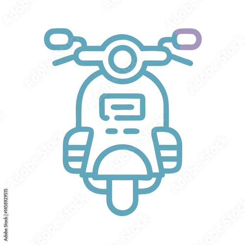 Scooter Icon Representing Transportation and Urban Mobility