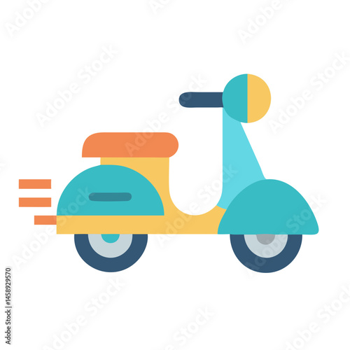 Scooter Icon Representing Transportation and Urban Mobility