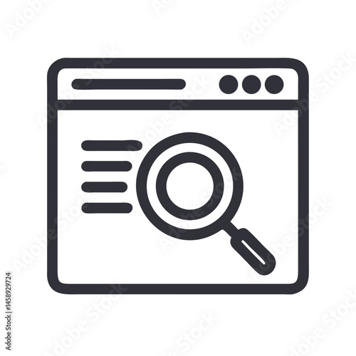 Search Icon Representing SEO Optimization and Digital Search Strategies