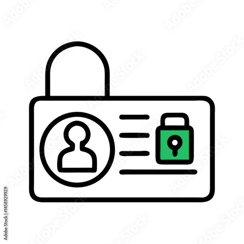 Security Badge with Lock Icon Representing Secure Access and Authorization