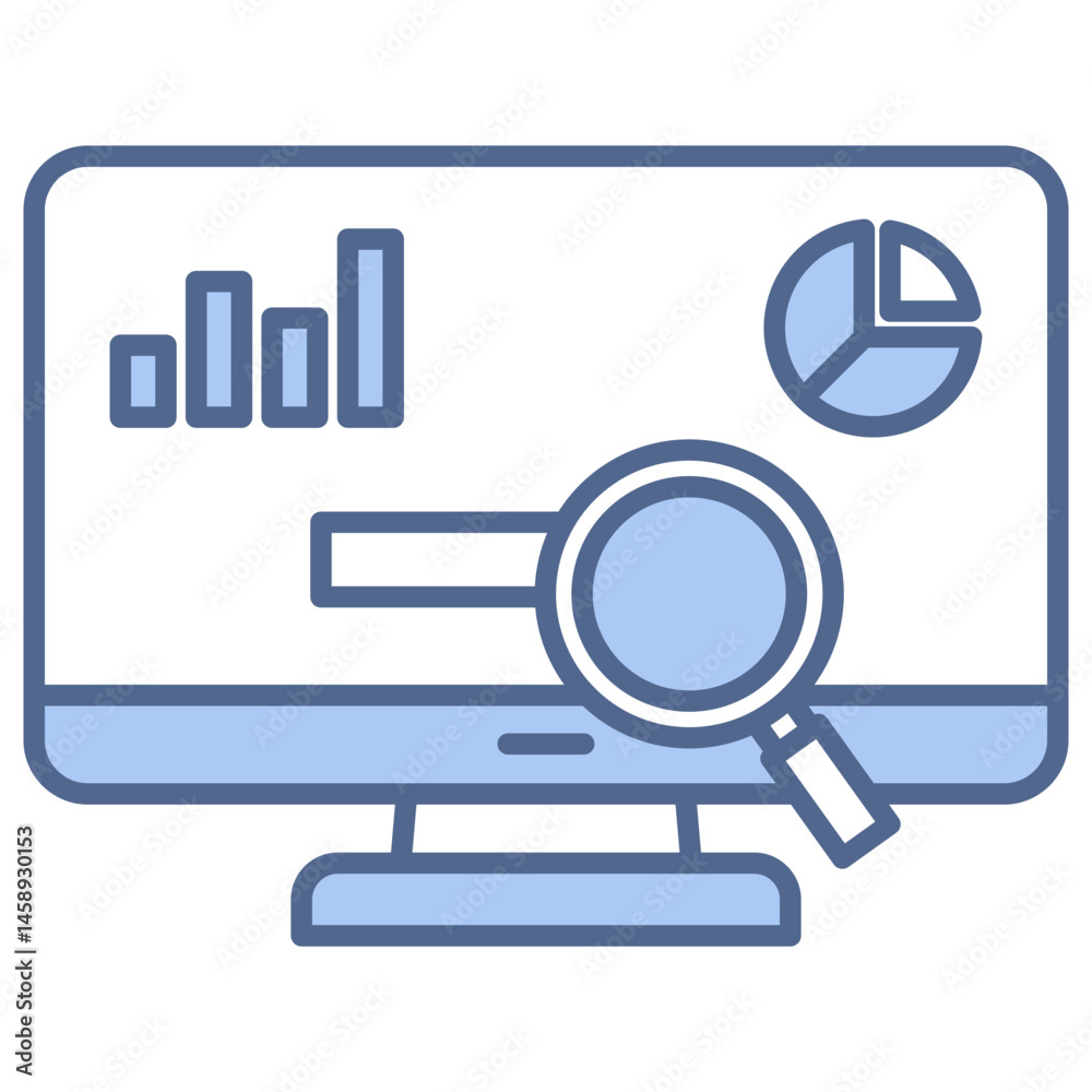 Web Analytics Blue Icon Web Analytics Blue Icon