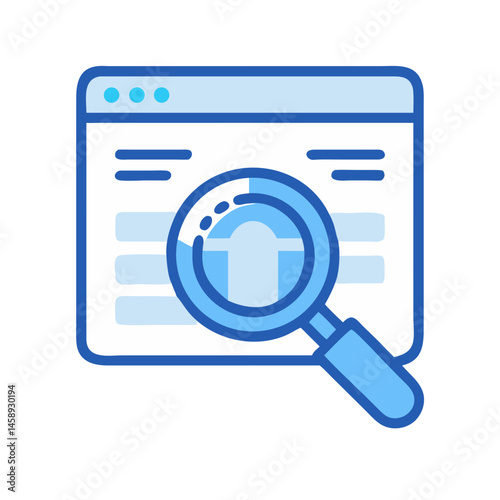 SEM Search Icon Representing Search Engine Marketing and Paid Advertising