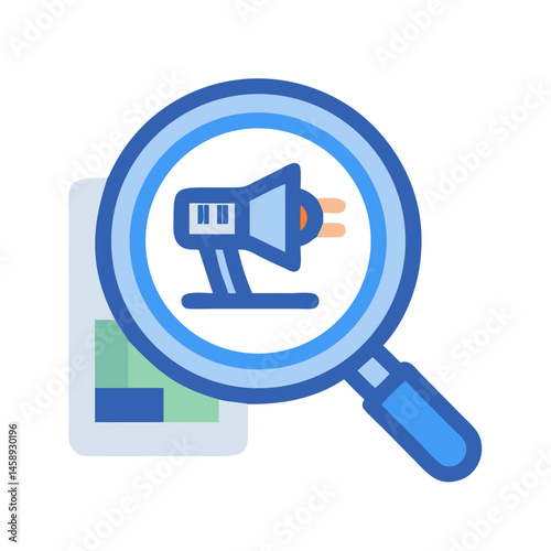 SEM Search Icon Representing Search Engine Marketing and Paid Advertising