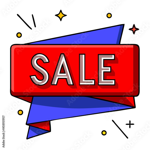 sale banner with vibrant design and bold typography for promotions