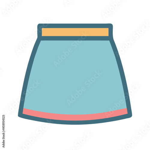 Skirt Icon Representing Women's Bottom Wear and Fashion Apparel
