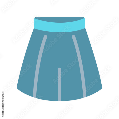Skirt Icon Representing Women's Bottom Wear and Fashion Apparel
