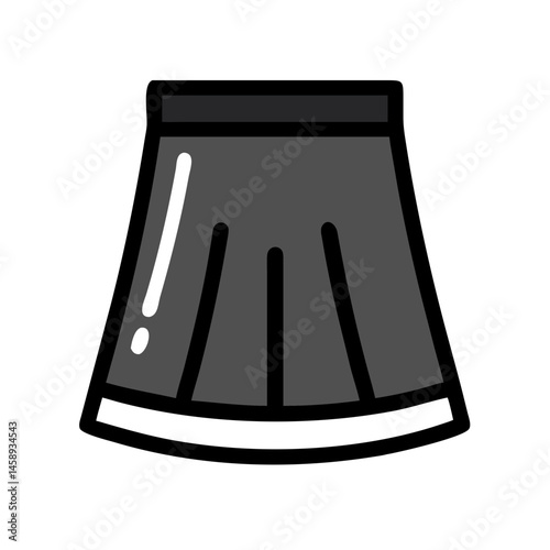 Skirt Icon Representing Women's Bottom Wear and Fashion Apparel