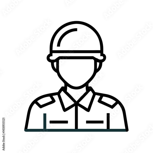 Soldier Icon Representing Military or Security Forces