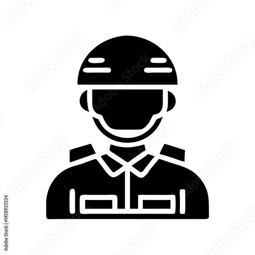 Soldier Icon Representing Military or Security Forces