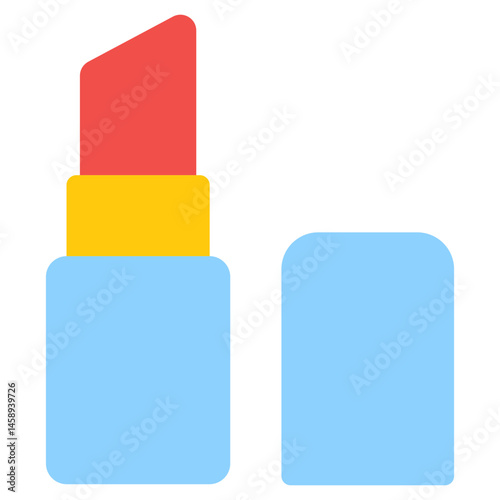 Elegant Lipstick Tube Open Beauty Makeup Cosmetic Product Icon