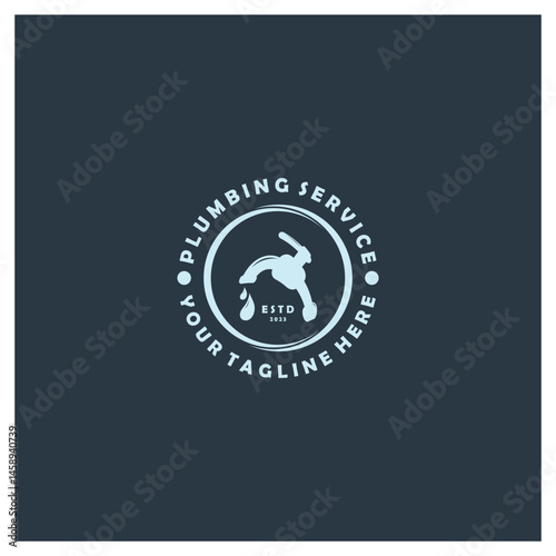 plumbing logo for water tap pipes for buildings, building stores, repair services, contractors, businesses, companies