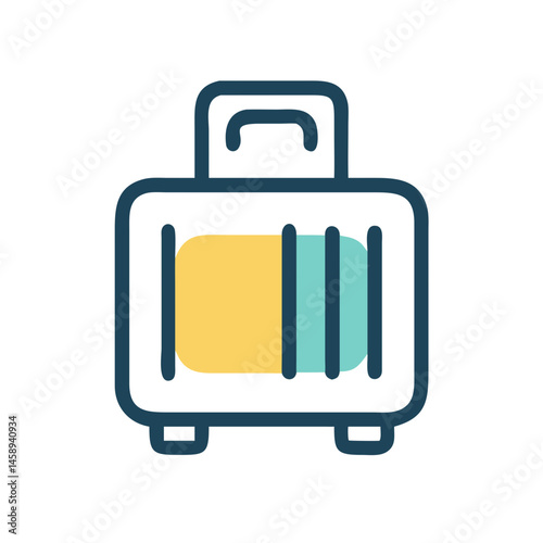Suitcase Icon Representing Travel or Baggage and Luggage Essentials