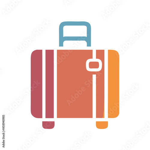 Suitcase Icon Representing Travel or Baggage and Luggage Essentials