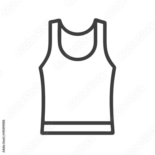 Tank Top Icon Representing Casual Clothing and Summer Apparel