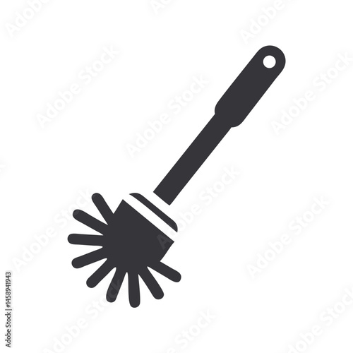 Toilet Brush Icon Representing Bathroom Cleaning and Sanitation Tool