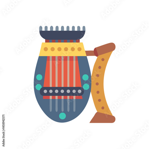Traditional Musical Instrument Icon Representing Cultural Music and Heritage