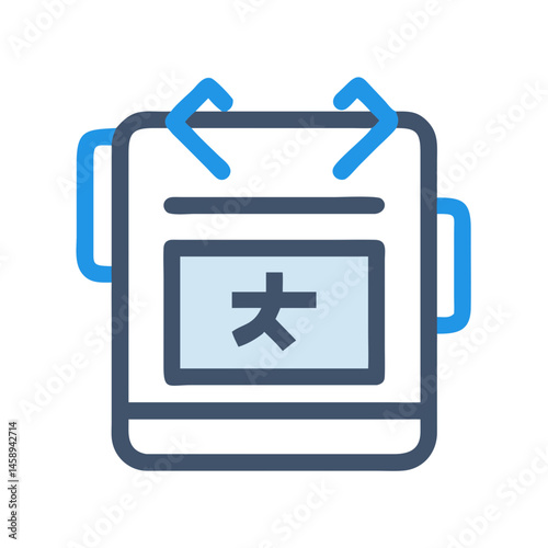 Translation Device Icon Representing Language Conversion and Communication
