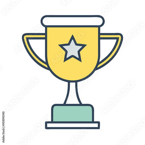 Trophy Award Achievement Icon Representing Success and Recognition
