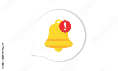 
illustration of notification with bell