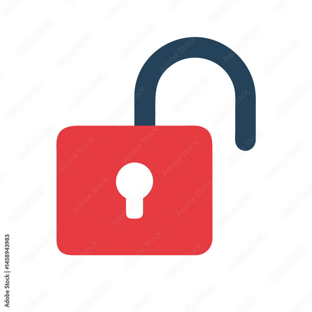 Unlock Icon Representing Access Control and Security Authorization Unlock Icon Representing Access Control and Security Authorization