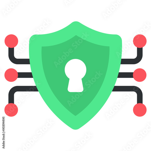 Secure Network Protection Shield Icon Data Security Cyber Safety