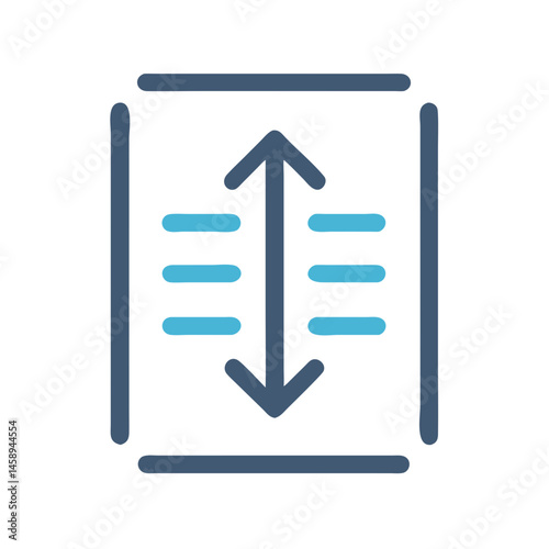 Vertical Scroll Page Icon Representing Web Navigation and Content Browsing