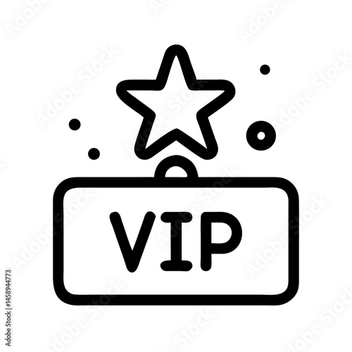VIP Badge with Star Icon Representing Exclusive Membership and Premium Status