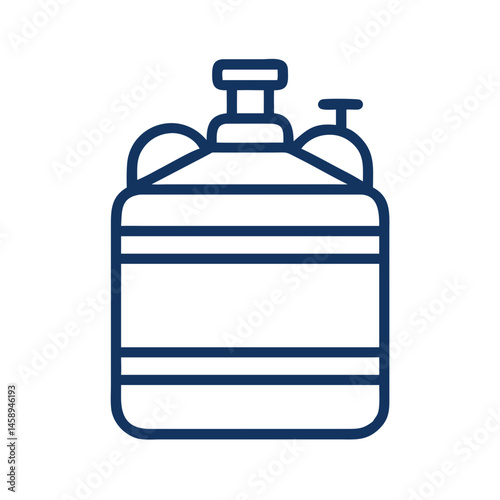 Wine Canister Icon Representing Bulk Wine Container for Storage and Distribution
